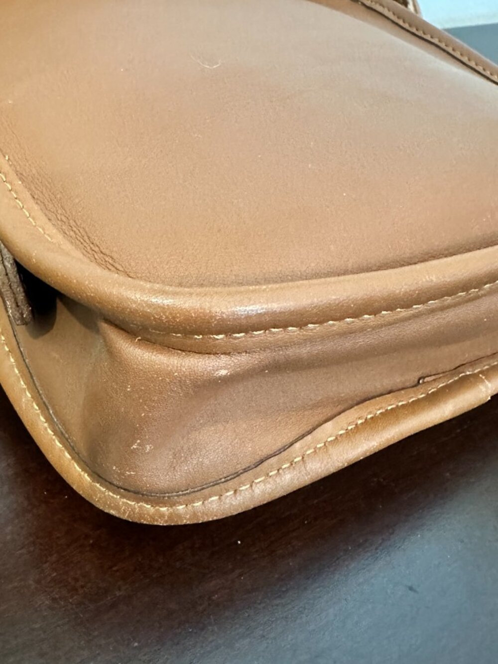 Leather Brown zip Camera Bag Shoulder Purse - Picture 10 of 16
